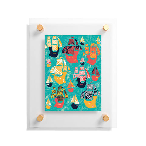 Sam Osborne Pirate Ships Floating Acrylic Print