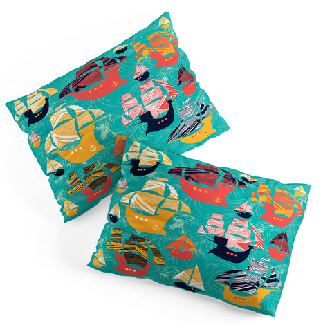 Sam Osborne Pirate Ships Pillow Shams