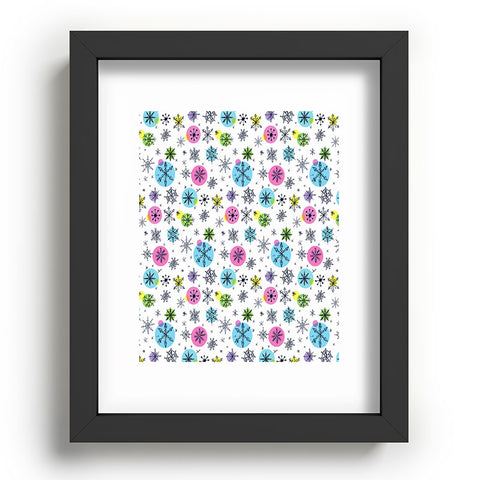 Sam Osborne Snowflake Doodles Recessed Framing Rectangle