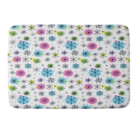 Sam Osborne Snowflake Doodles Memory Foam Bath Mat
