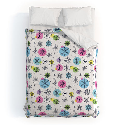 Sam Osborne Snowflake Doodles Duvet Cover