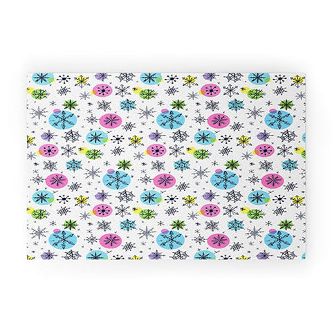 Sam Osborne Snowflake Doodles Welcome Mat