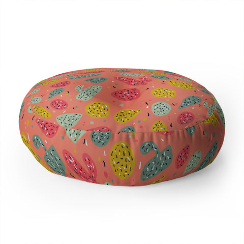 Sam Osborne Sunset Cactus Party Floor Pillow Round