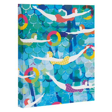 Sam Osborne Swimming Gala Art Canvas
