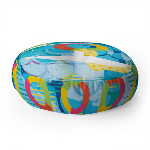 Sam Osborne Swimming Gala Floor Pillow Round