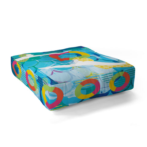 Sam Osborne Swimming Gala Floor Pillow Square
