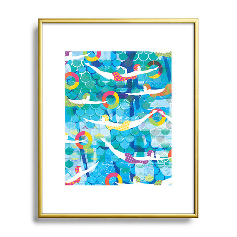 Sam Osborne Swimming Gala Metal Framed Art Print