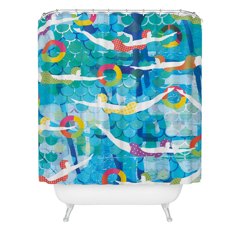 Sam Osborne Swimming Gala Shower Curtain