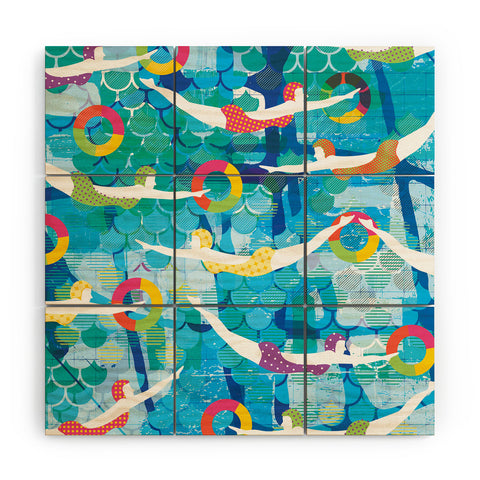 Sam Osborne Swimming Gala Wood Wall Mural