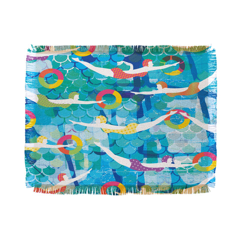 Sam Osborne Swimming Gala Throw Blanket