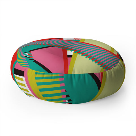 Sam Osborne Twisted Stripes Floor Pillow Round