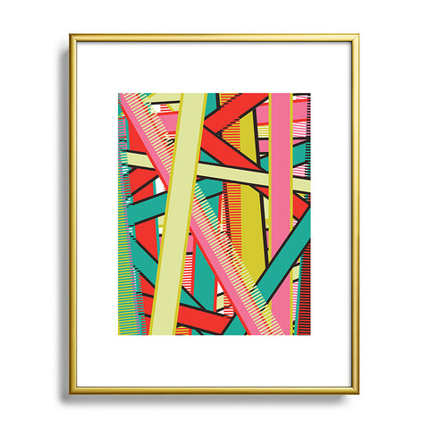 Sam Osborne Twisted Stripes Metal Framed Art Print