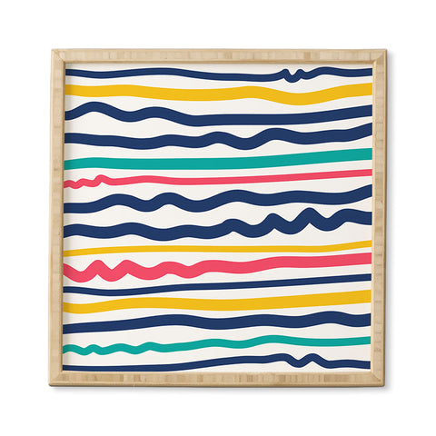 Sam Osborne Wiggle Stripes Framed Wall Art