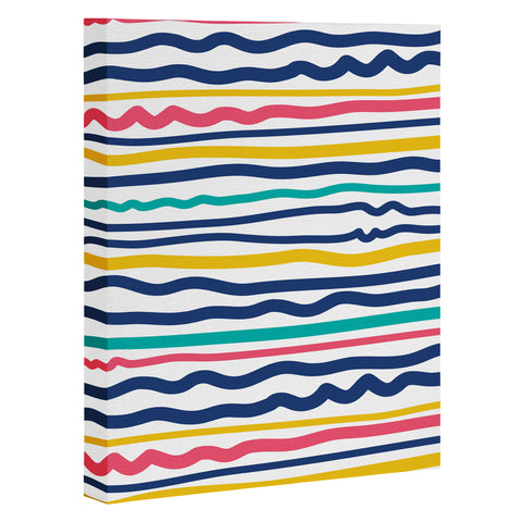 Sam Osborne Wiggle Stripes Art Canvas