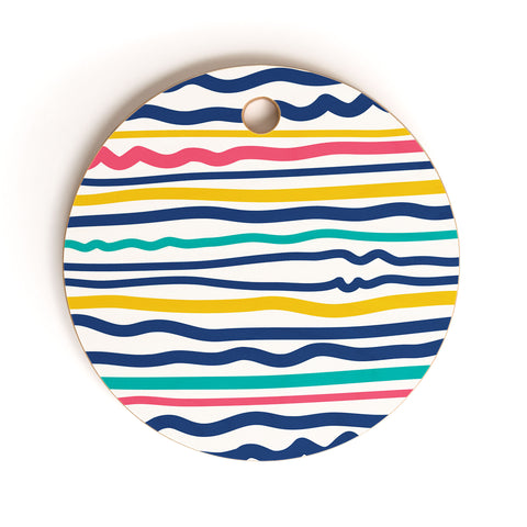 Sam Osborne Wiggle Stripes Cutting Board Round