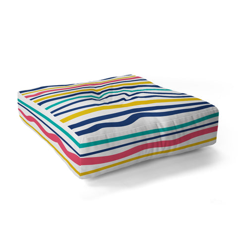 Sam Osborne Wiggle Stripes Floor Pillow Square