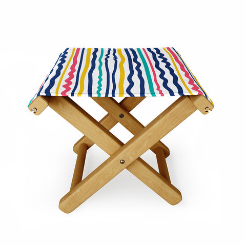 Sam Osborne Wiggle Stripes Folding Stool