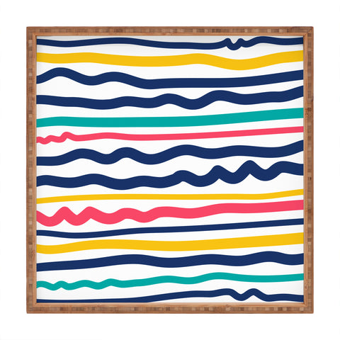 Sam Osborne Wiggle Stripes Square Tray