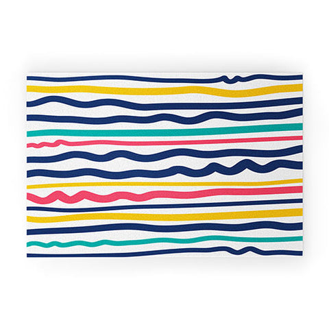 Sam Osborne Wiggle Stripes Welcome Mat