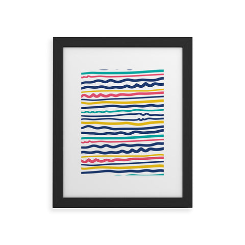 Sam Osborne Wiggle Stripes Framed Art Print