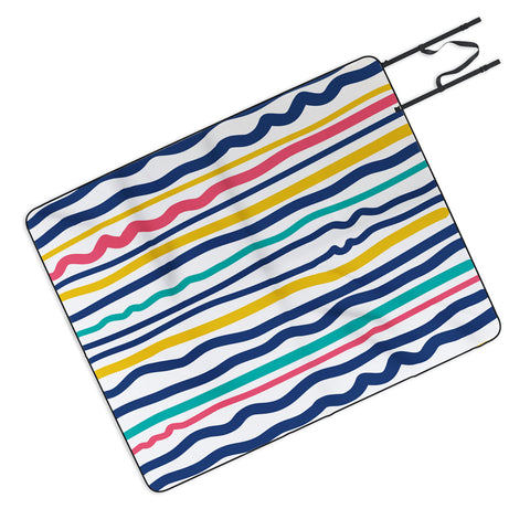 Sam Osborne Wiggle Stripes Picnic Blanket