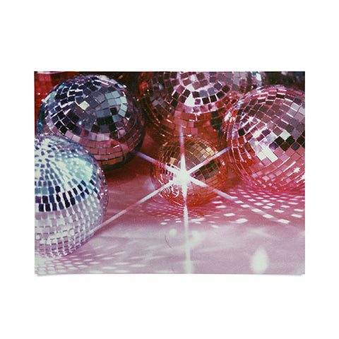 Samantha Hearn Disco Balls Pink and Silver Poster