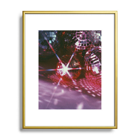 Samantha Hearn Glowing Disco Balls Metal Framed Art Print