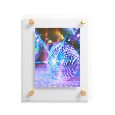 Samantha Hearn Neon Solo Disco Ball Floating Acrylic Print