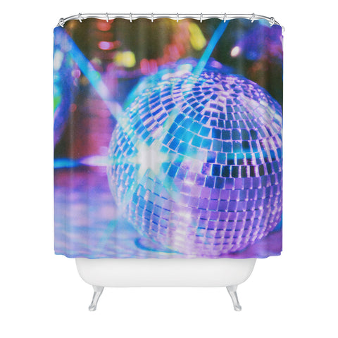 Samantha Hearn Neon Solo Disco Ball Shower Curtain