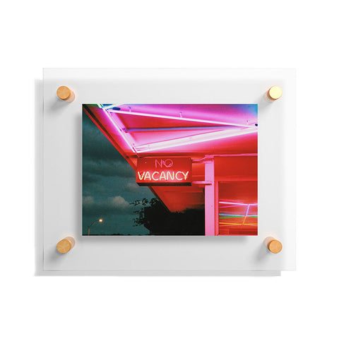 Samantha Hearn No Vacancy Neon Sign Floating Acrylic Print