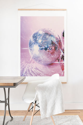 Samantha Hearn Pink Disco Ball Art Print And Hanger
