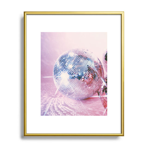 Samantha Hearn Pink Disco Ball Metal Framed Art Print