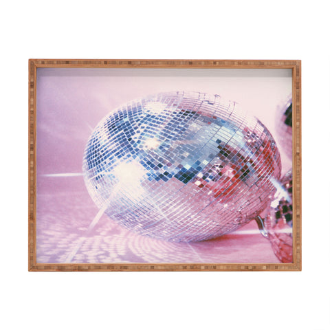 Samantha Hearn Pink Disco Ball Rectangular Tray
