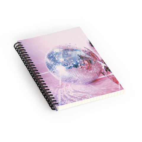 Samantha Hearn Pink Disco Ball Spiral Notebook