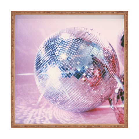 Samantha Hearn Pink Disco Ball Square Tray