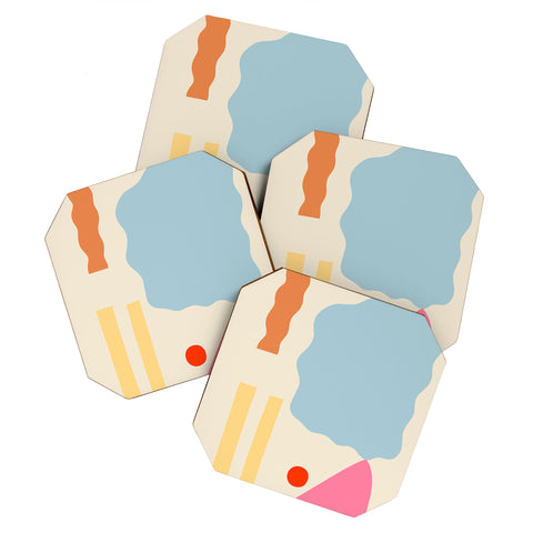 sandrapoliakov ABSTRACT PORTRAIT OF ALYONA Coaster Set