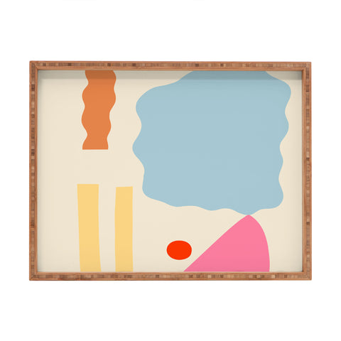 sandrapoliakov ABSTRACT PORTRAIT OF ALYONA Rectangular Tray