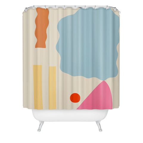 sandrapoliakov ABSTRACT PORTRAIT OF ALYONA Shower Curtain