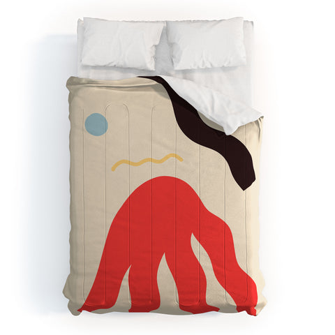 sandrapoliakov ABSTRACT PORTRAIT OF ANASTASIA Comforter