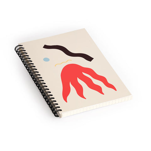 sandrapoliakov ABSTRACT PORTRAIT OF ANASTASIA Spiral Notebook