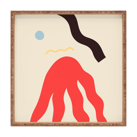 sandrapoliakov ABSTRACT PORTRAIT OF ANASTASIA Square Tray