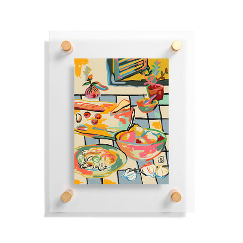 sandrapoliakov BREAD AND PASTA LOVE Floating Acrylic Print