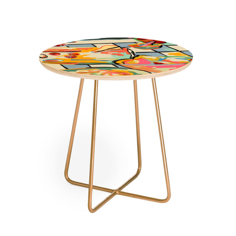 sandrapoliakov BREAD AND PASTA LOVE Round Side Table