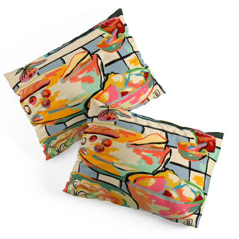 sandrapoliakov BREAD AND PASTA LOVE Pillow Shams