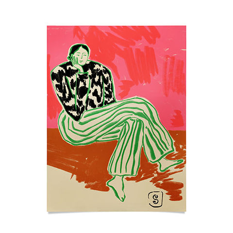 sandrapoliakov CALM WOMAN PORTRAIT Poster