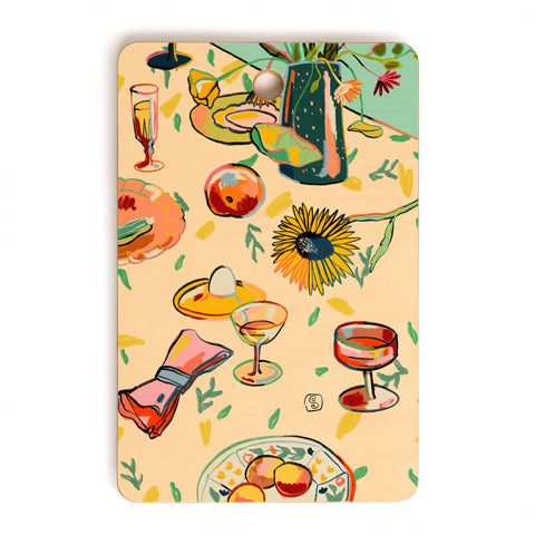 sandrapoliakov COCKTAILS IN THE GARDEN Cutting Board Rectangle