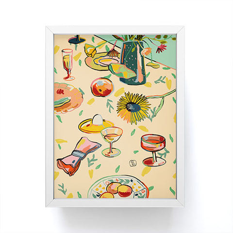 sandrapoliakov COCKTAILS IN THE GARDEN Framed Mini Art Print