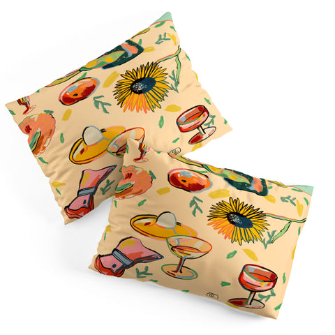 sandrapoliakov COCKTAILS IN THE GARDEN Pillow Shams