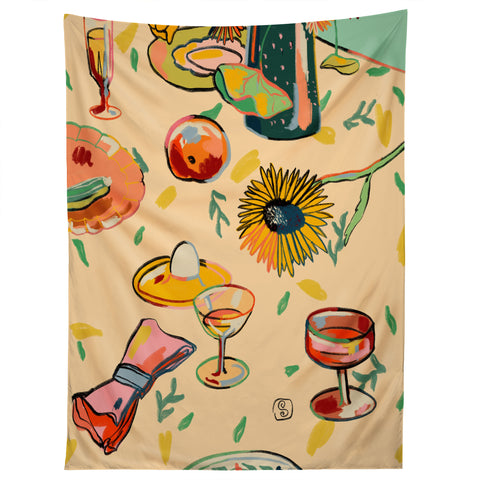 sandrapoliakov COCKTAILS IN THE GARDEN Tapestry