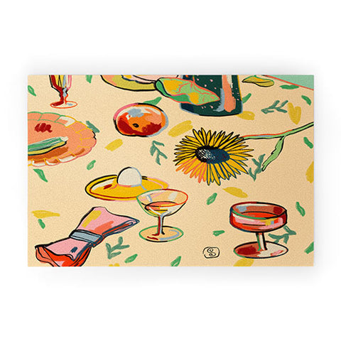 sandrapoliakov COCKTAILS IN THE GARDEN Welcome Mat